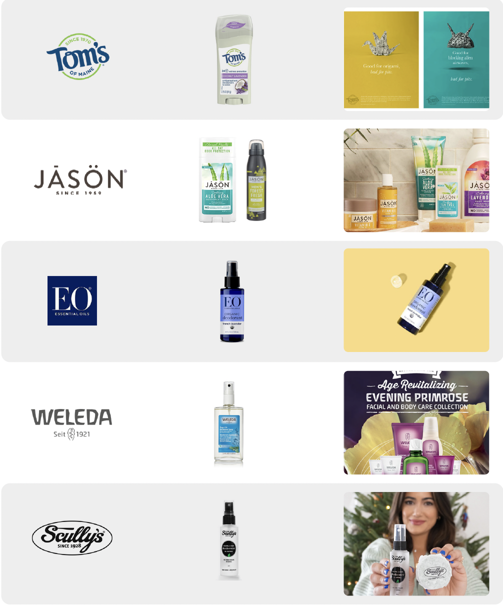 Mainstream natural brands